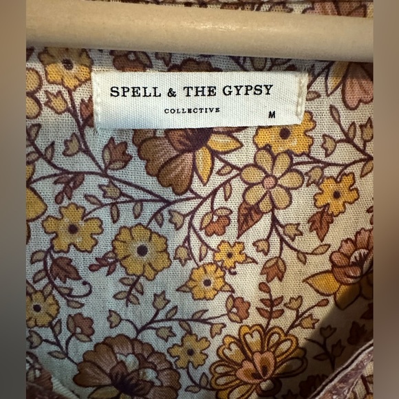 Spell dress Sundown Spice Boho Mini Dress organic cotton size Medium EUC - Picture 4 of 5